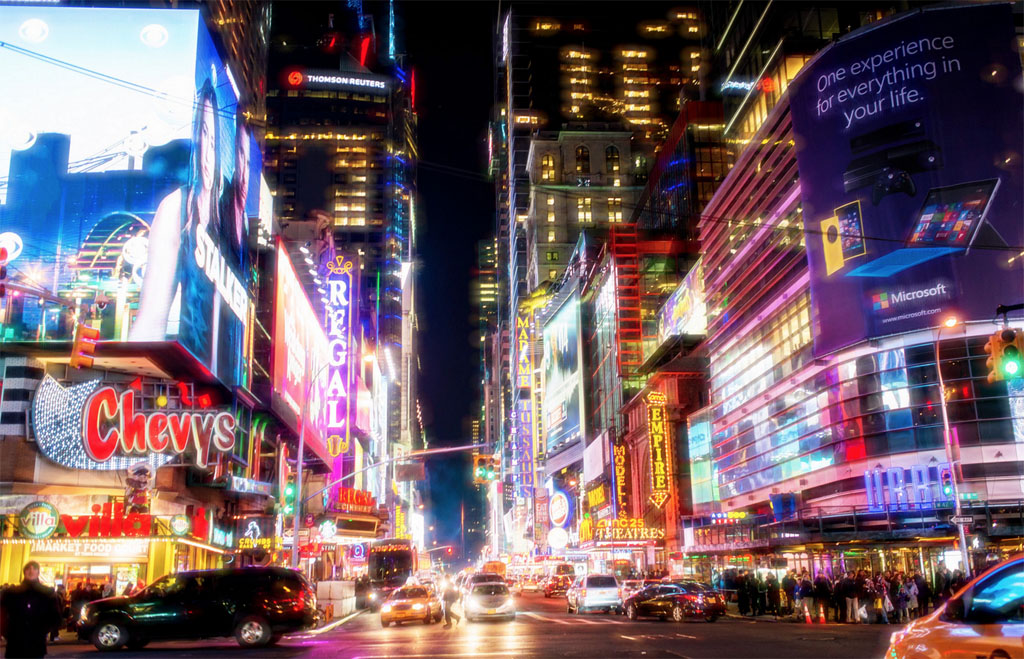 Broadway au niveau de Times Square
