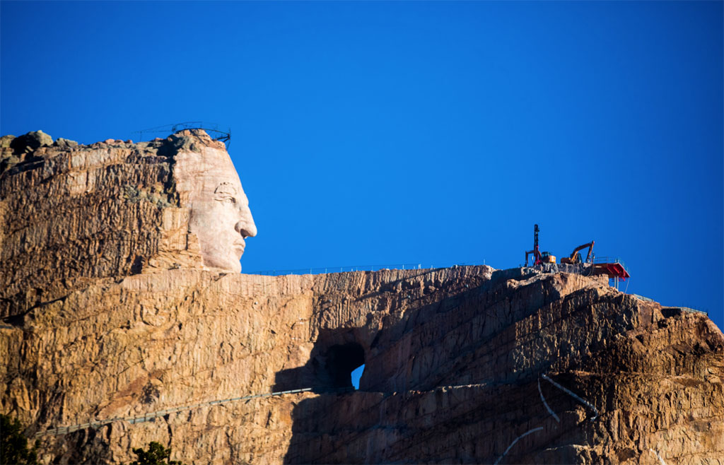 Crazy Horse Memorial en cours de création